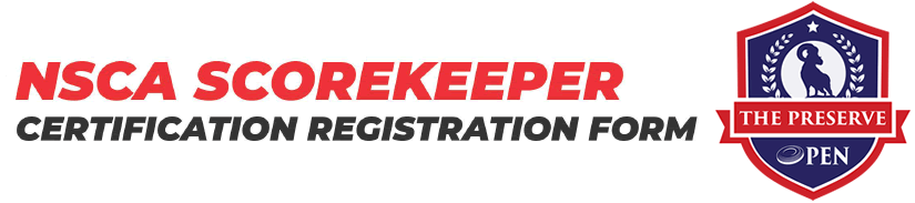 NSCA SCOREKEEPER CERTIFICATION REGISTRATION